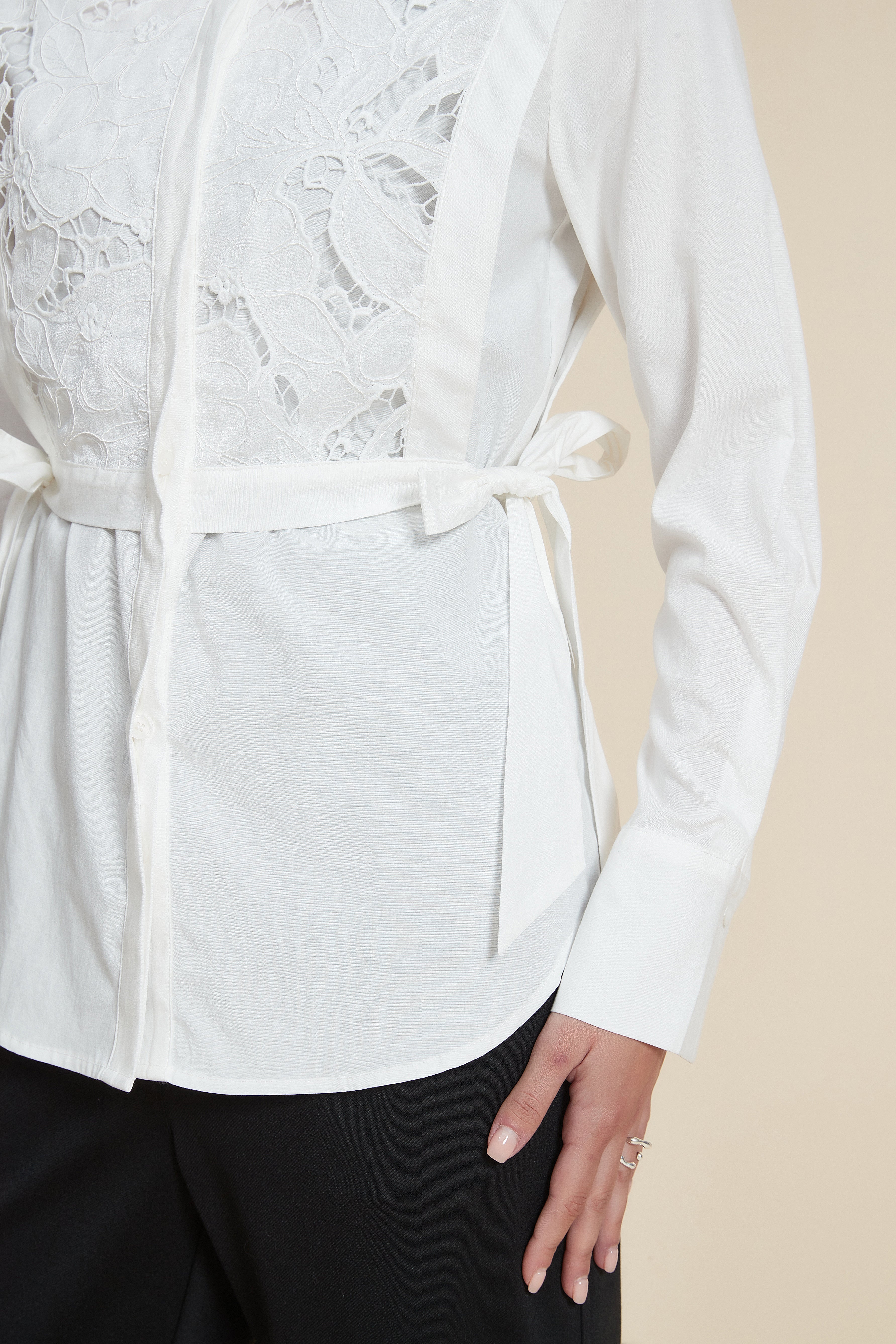 Long-sleeve collared blouse - Image 4