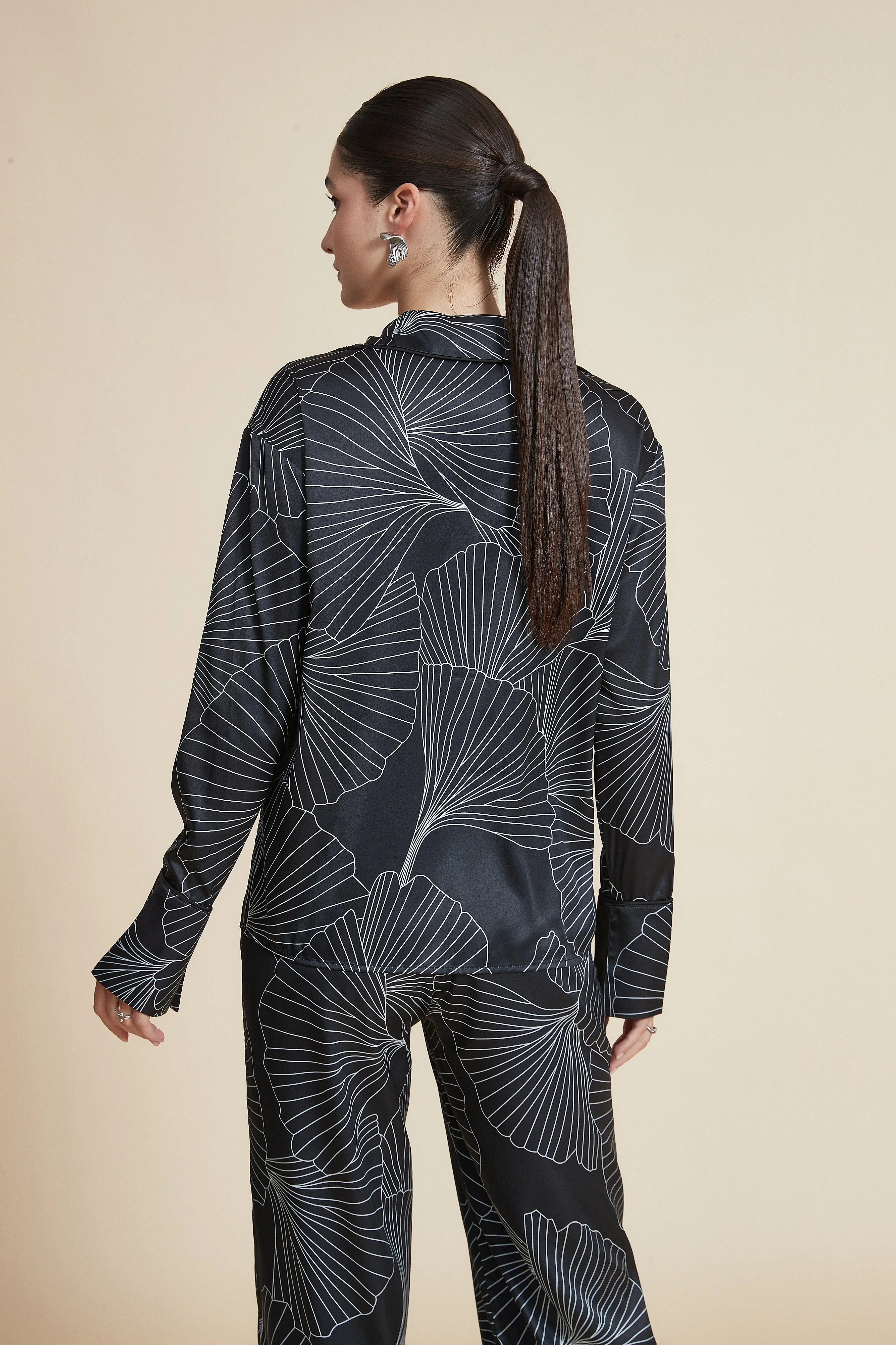 Printed long-sleeve blouse - Image 5