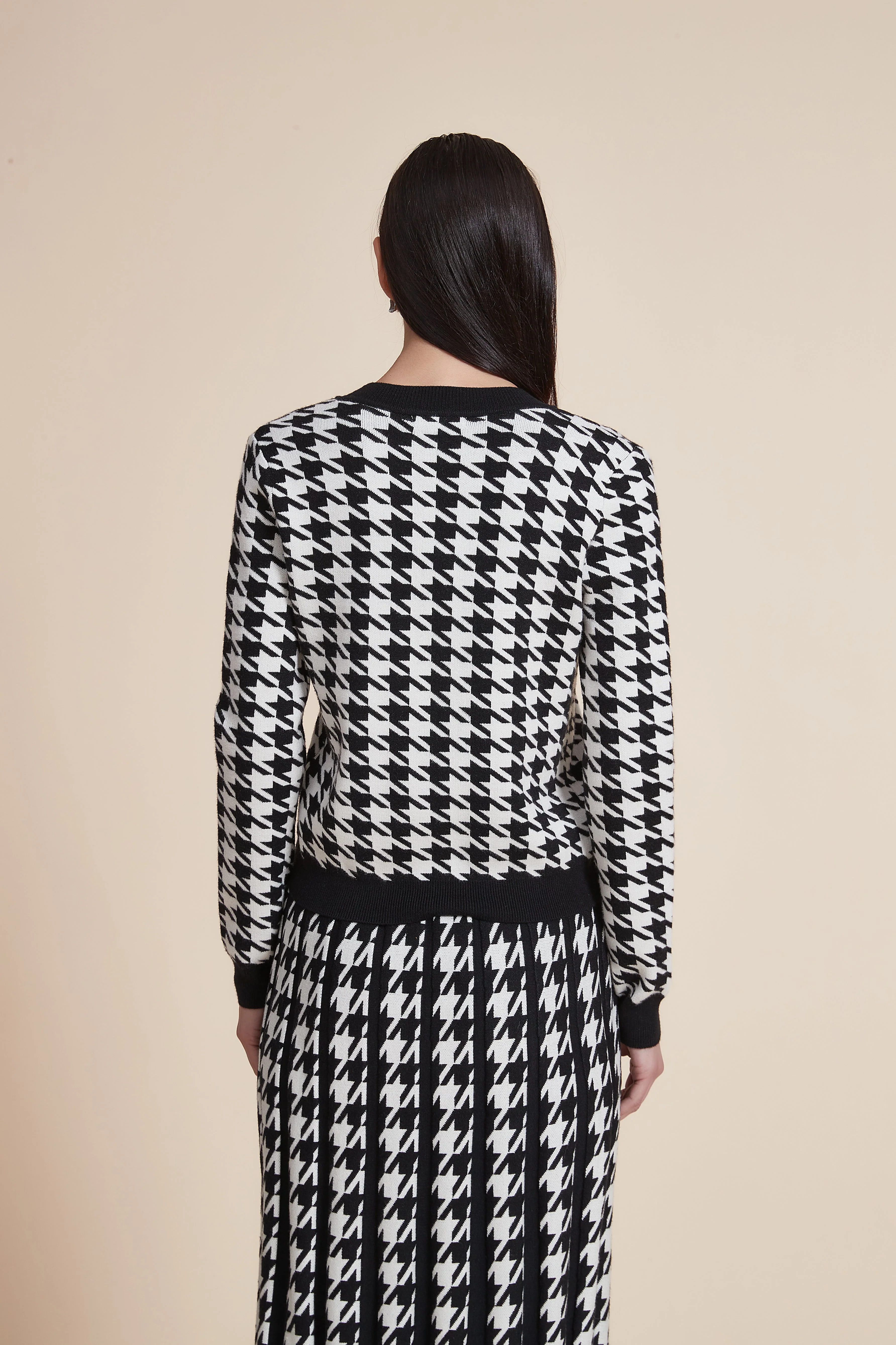 Printed Cardigan with Long Sleeves and Front Buttons - Image 4