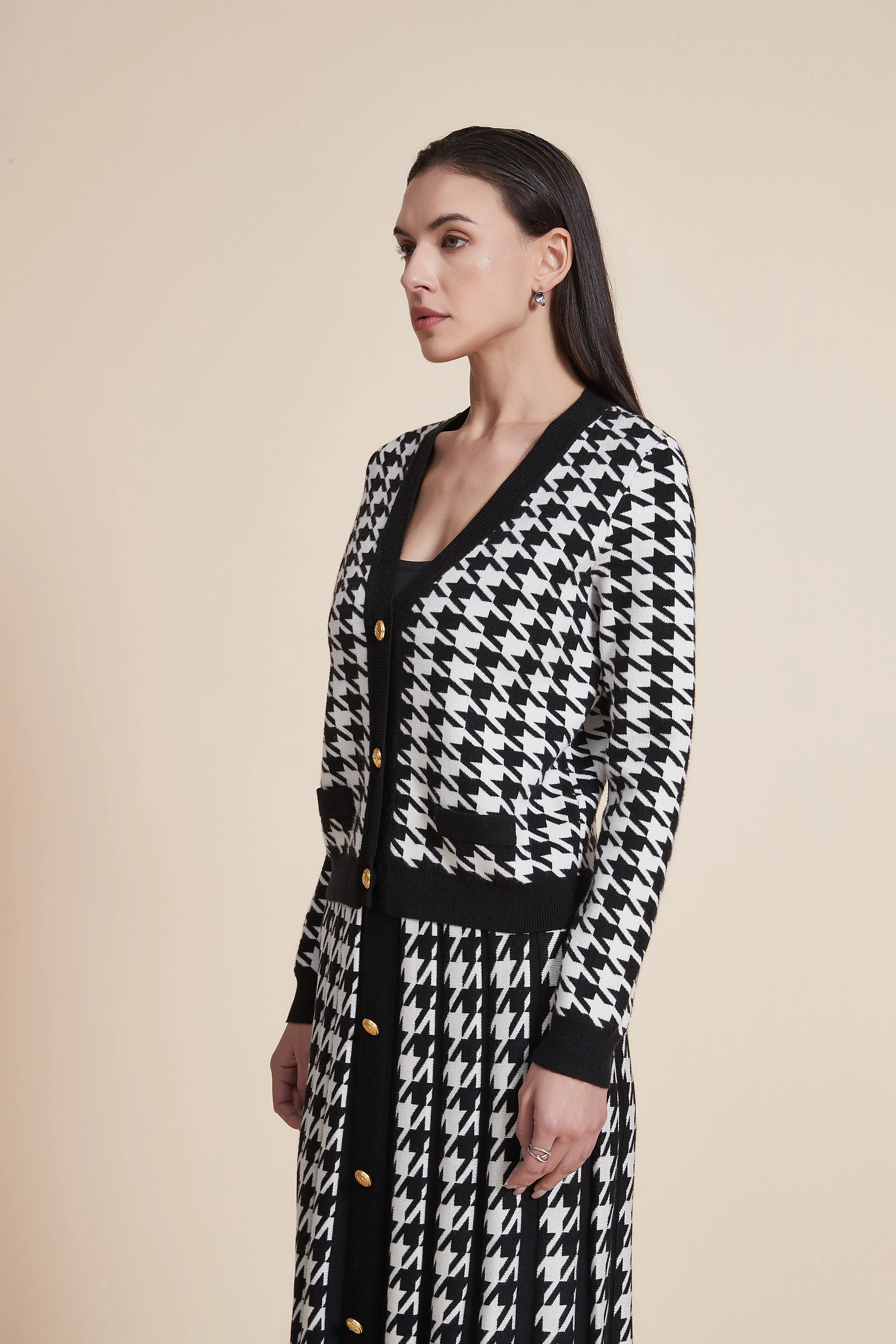 Printed Cardigan with Long Sleeves and Front Buttons - Image 5