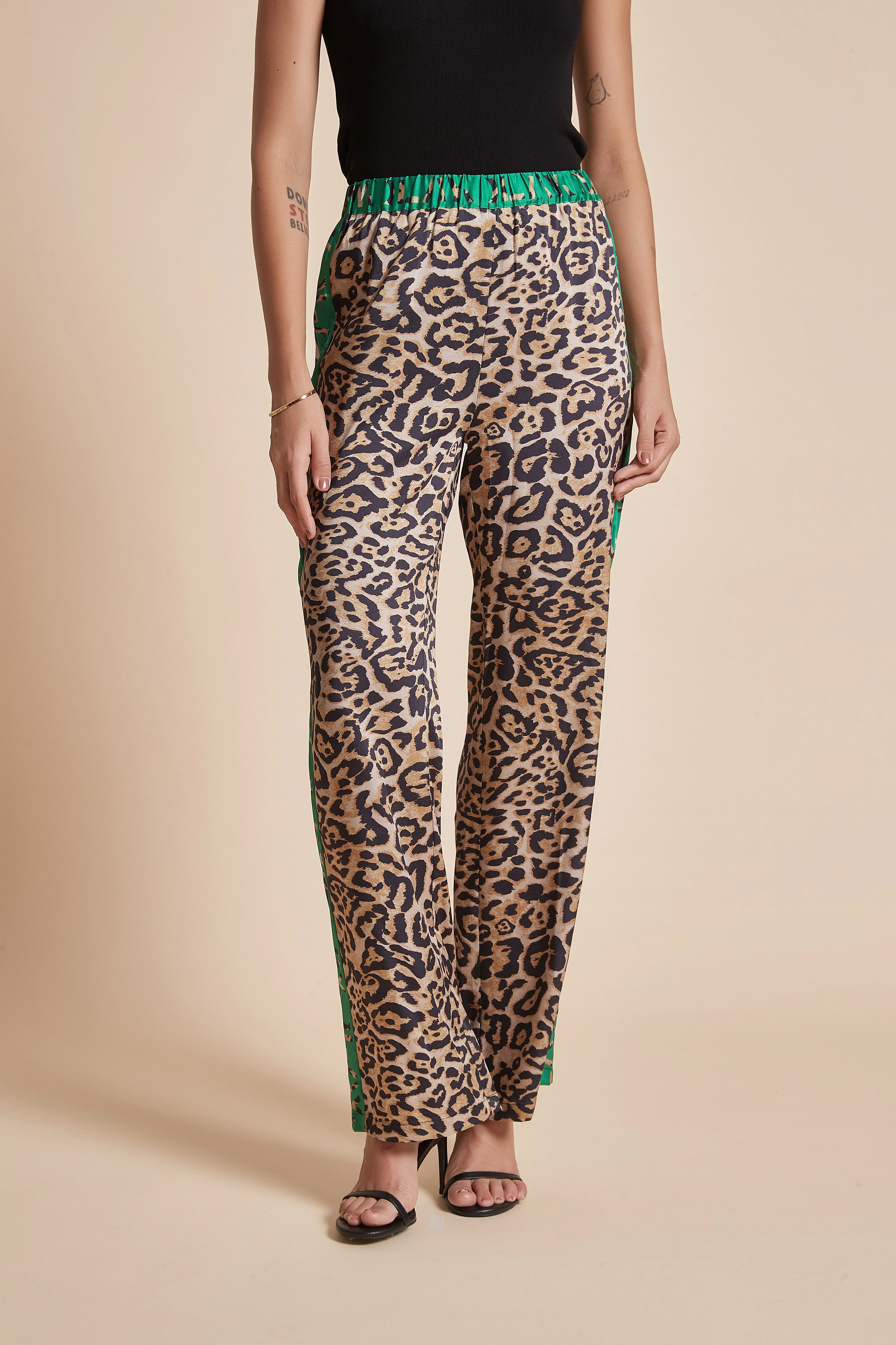 Wide Long Pants With Leopard Print - Image 6