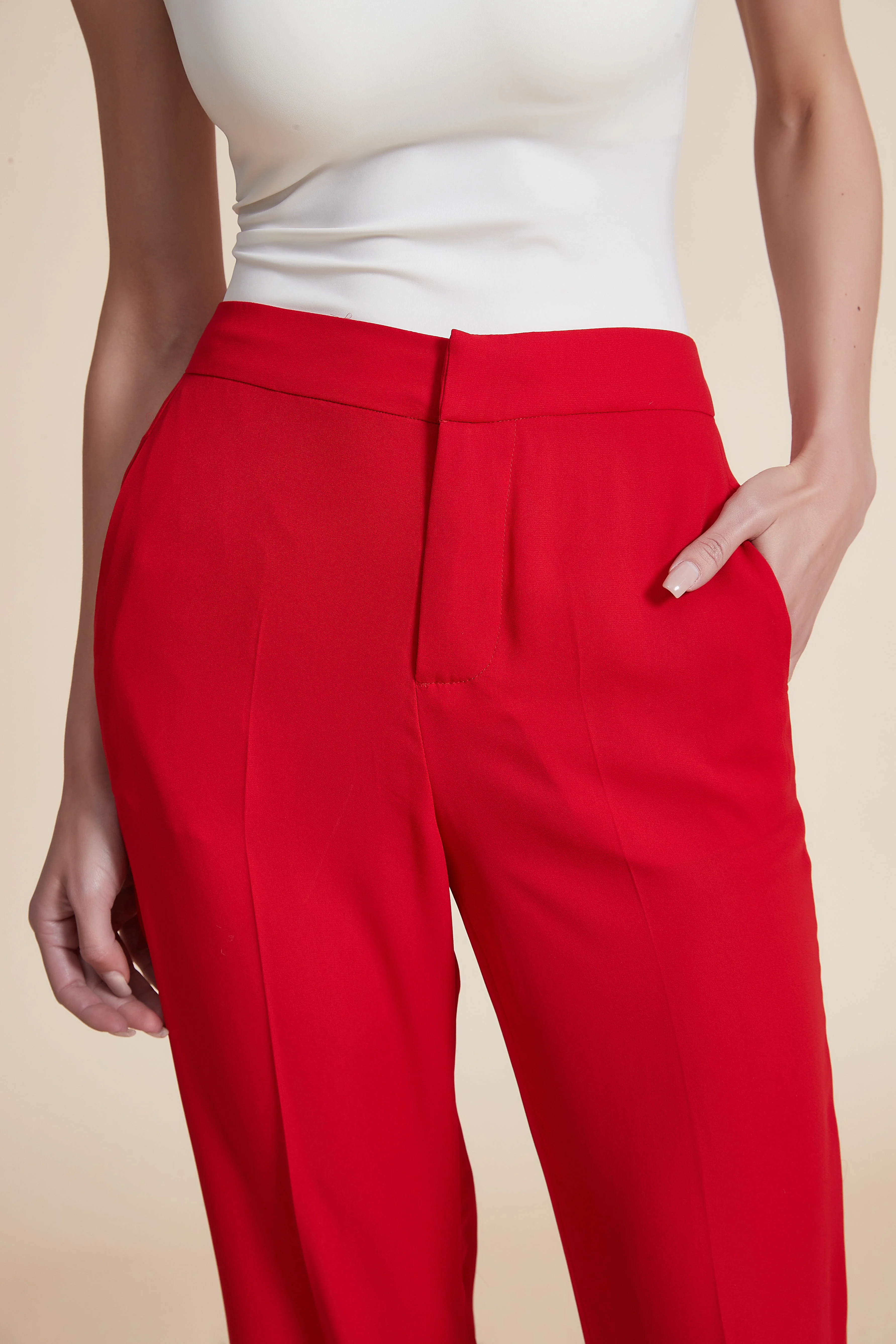 High-Waisted Long Trousers - Image 4