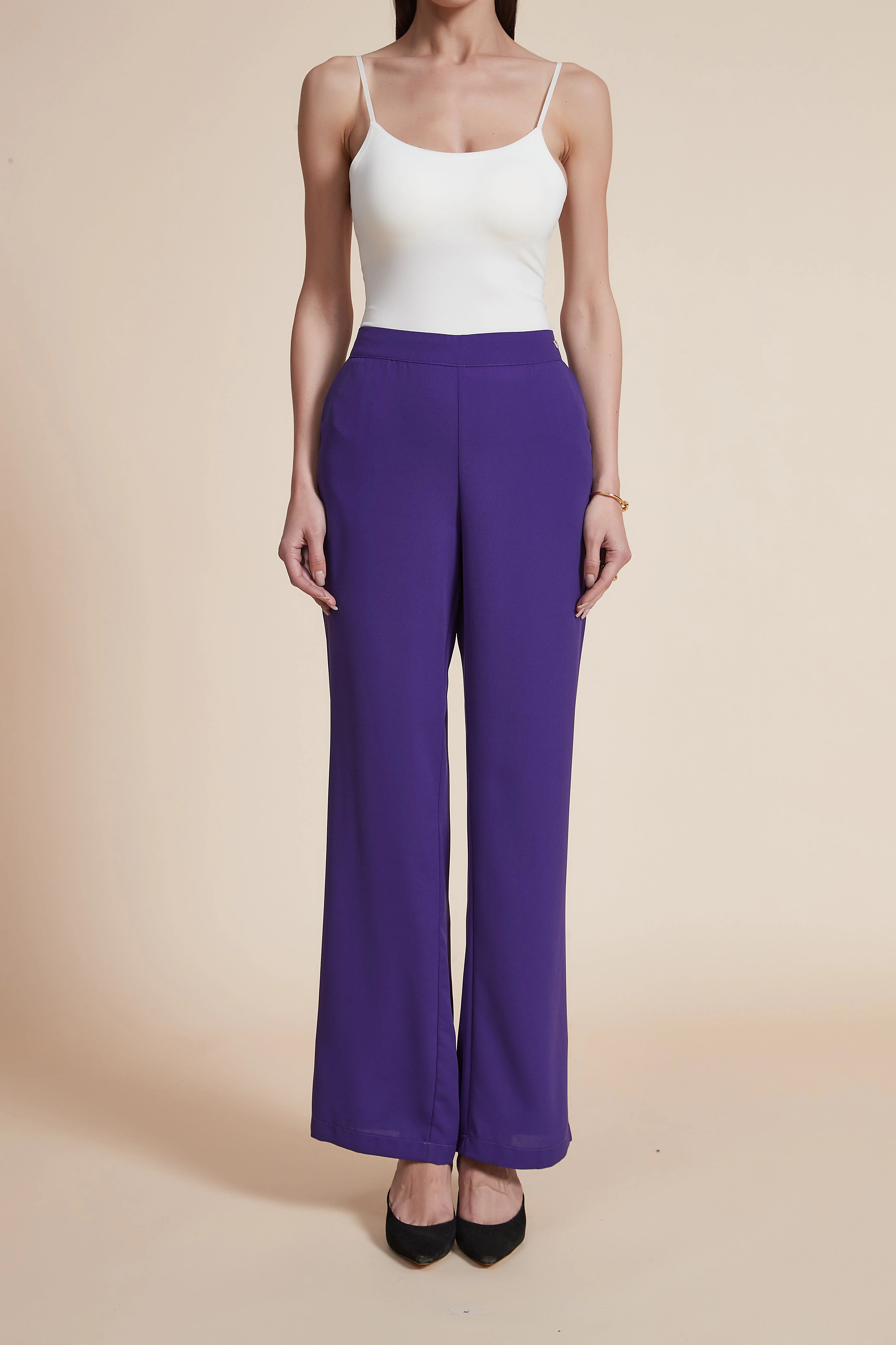 High-Waisted Straight-Leg Trousers - Image 2