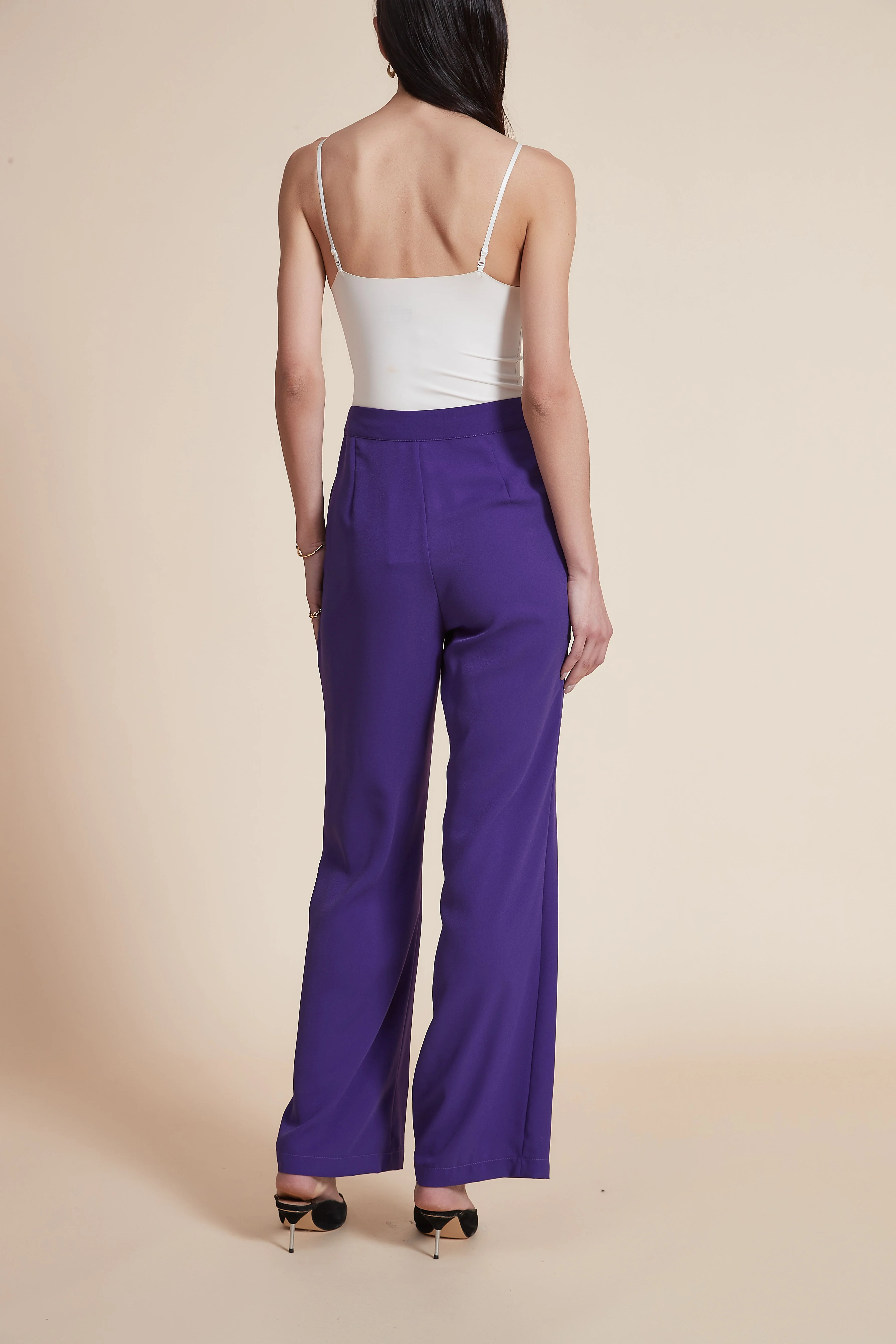 High-Waisted Straight-Leg Trousers - Image 3
