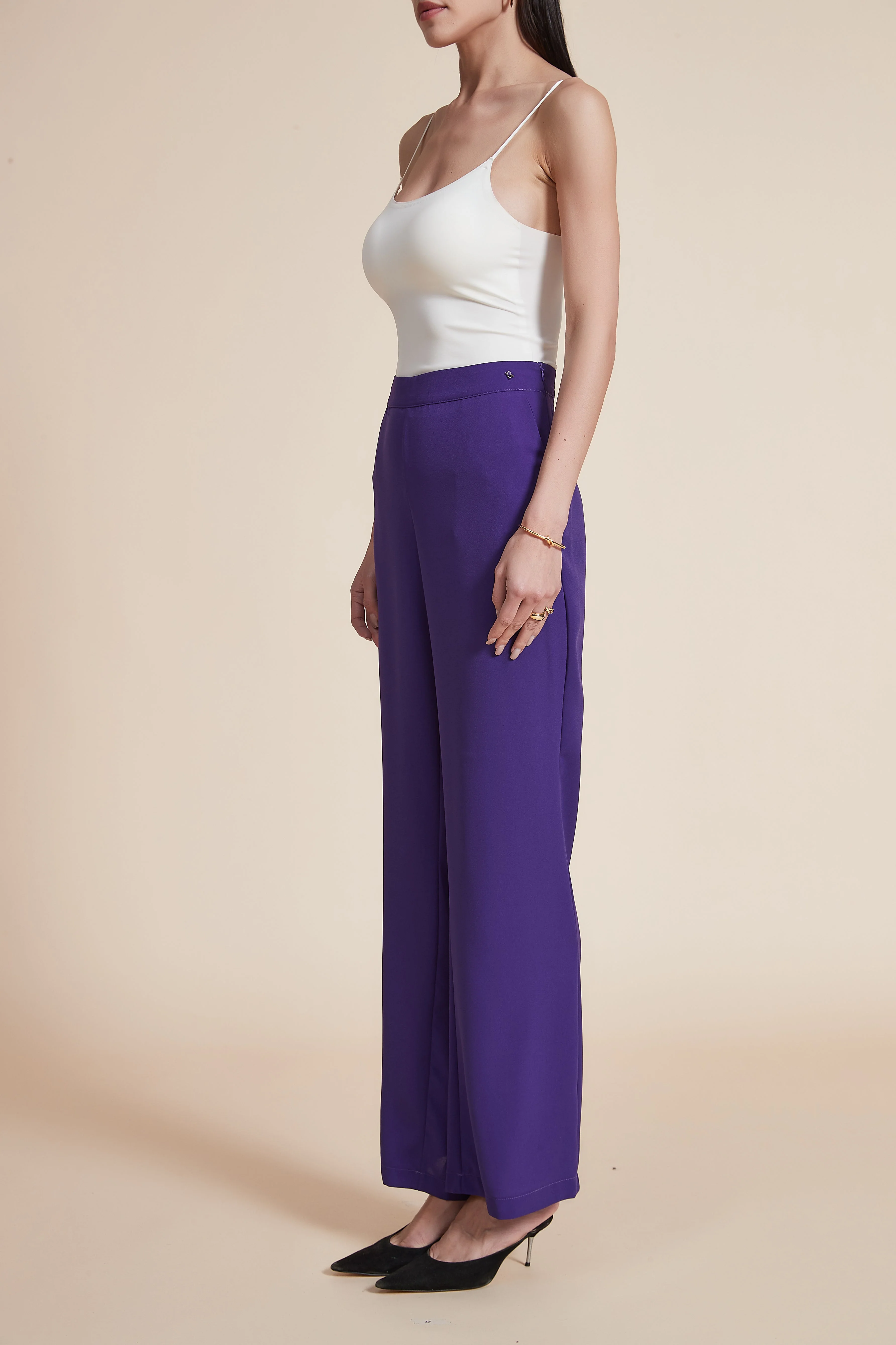 High-Waisted Straight-Leg Trousers - Image 6