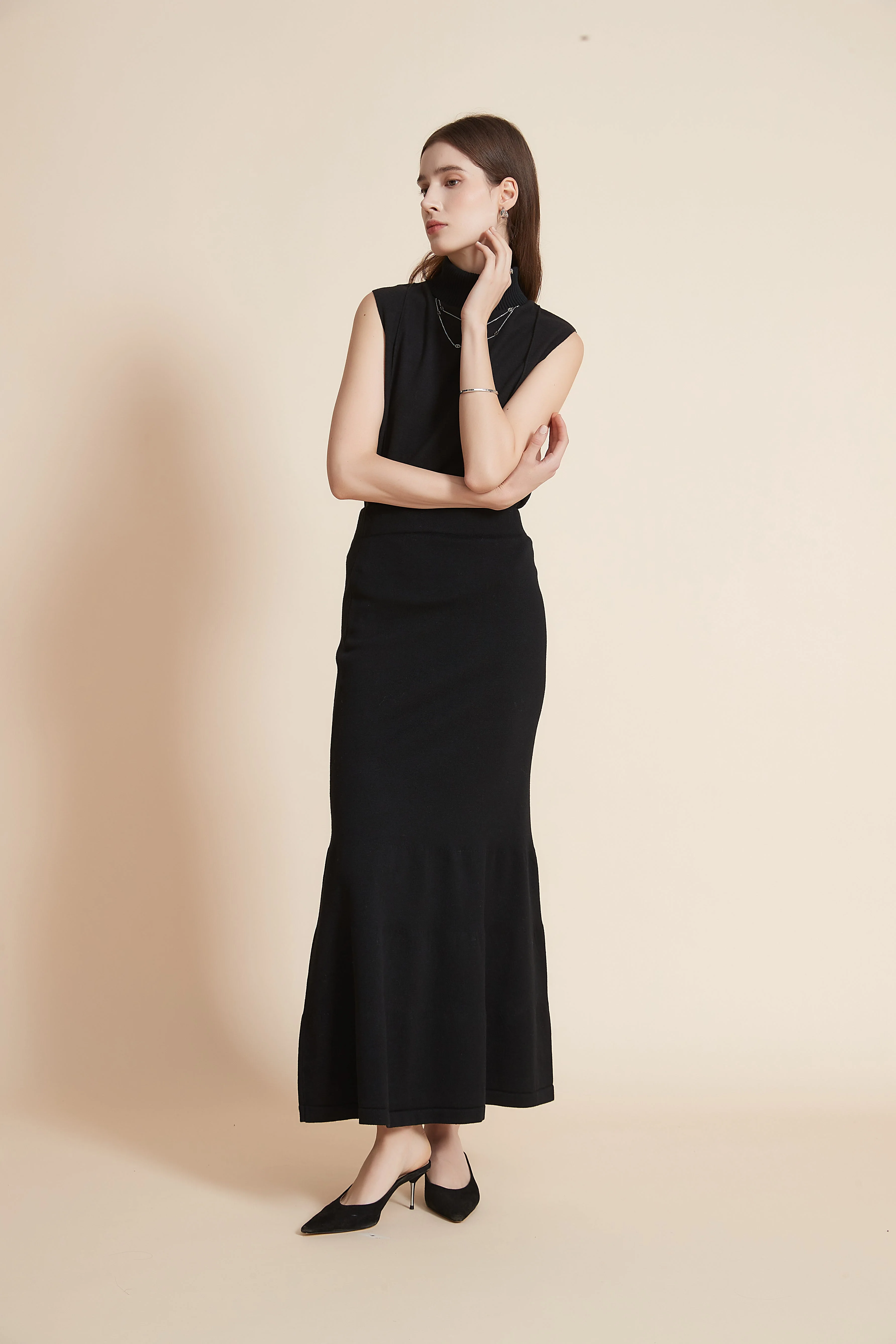 Wide Flared Long Skirt - Image 2