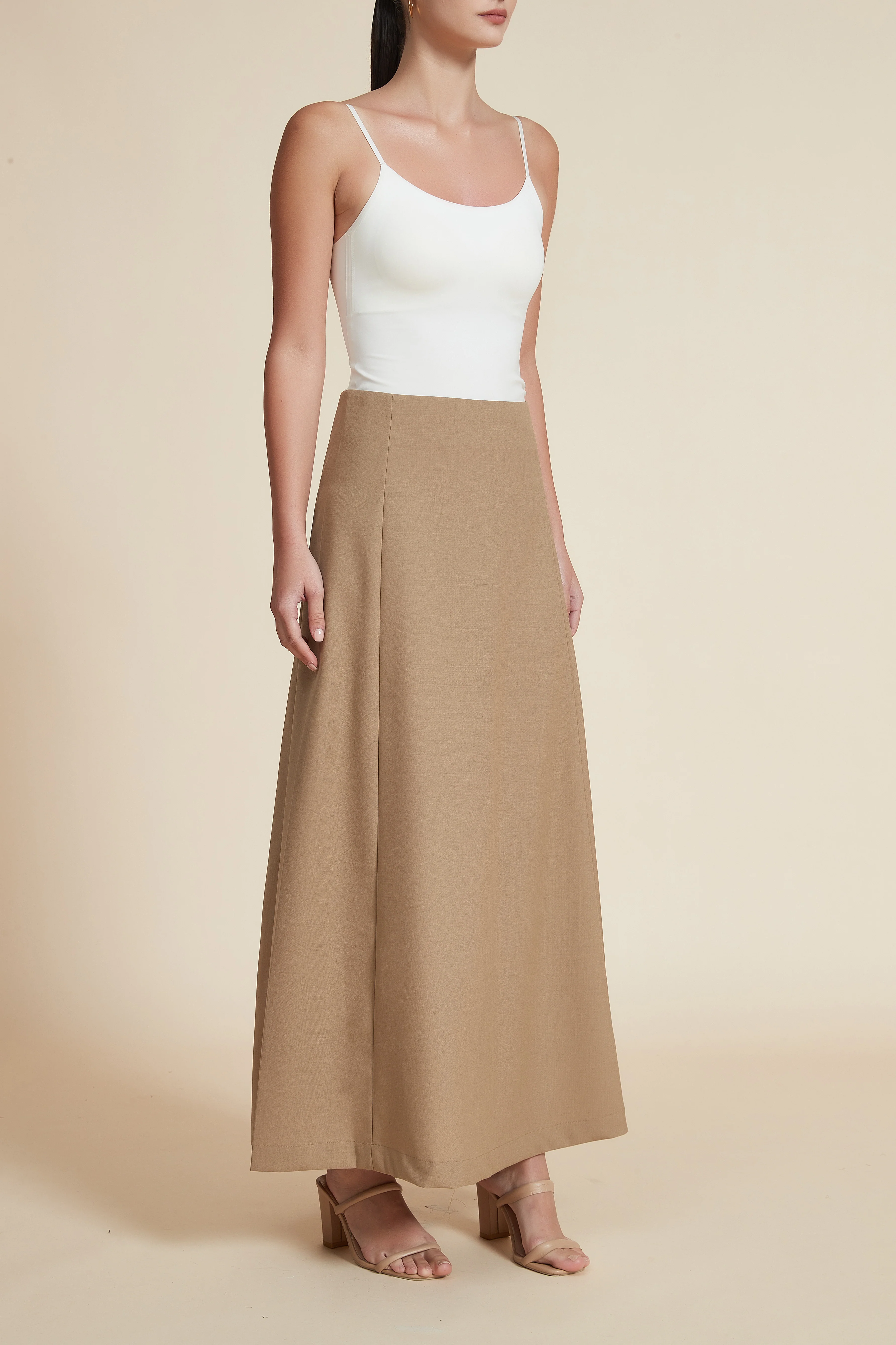 Plain Wide Cut Maxi Skirt - Image 10