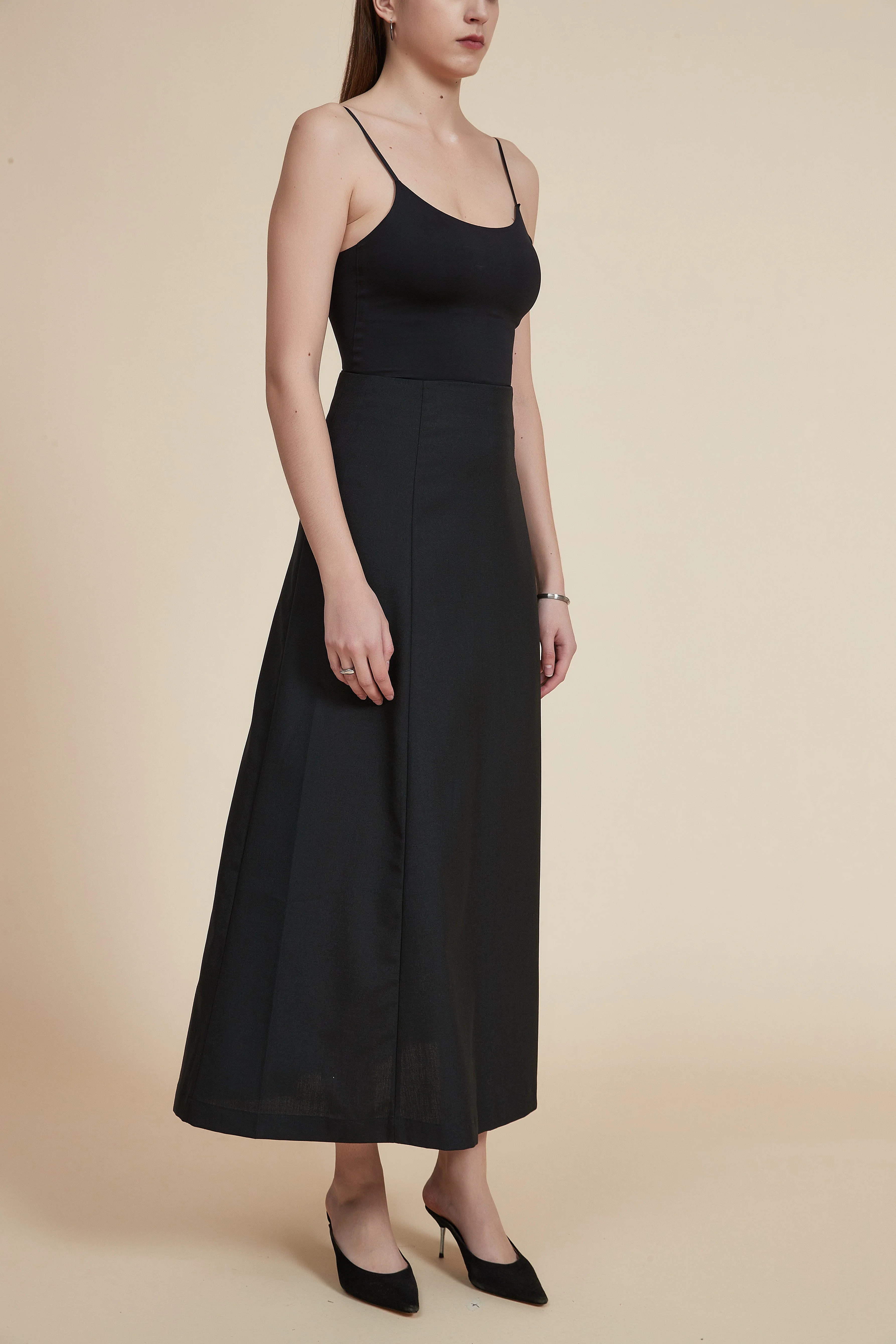 Plain Wide Cut Maxi Skirt - Image 5