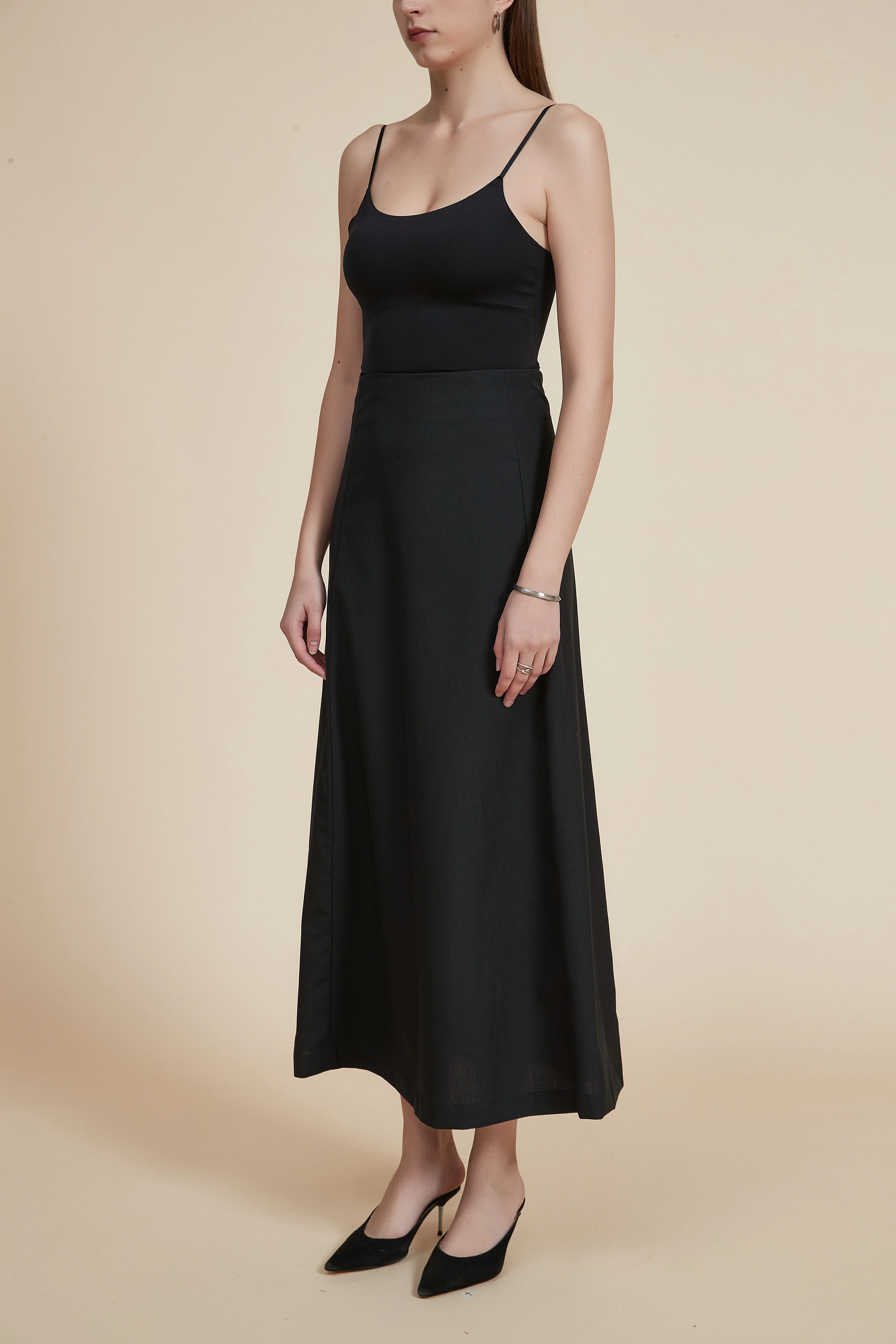 Plain Wide Cut Maxi Skirt - Image 6