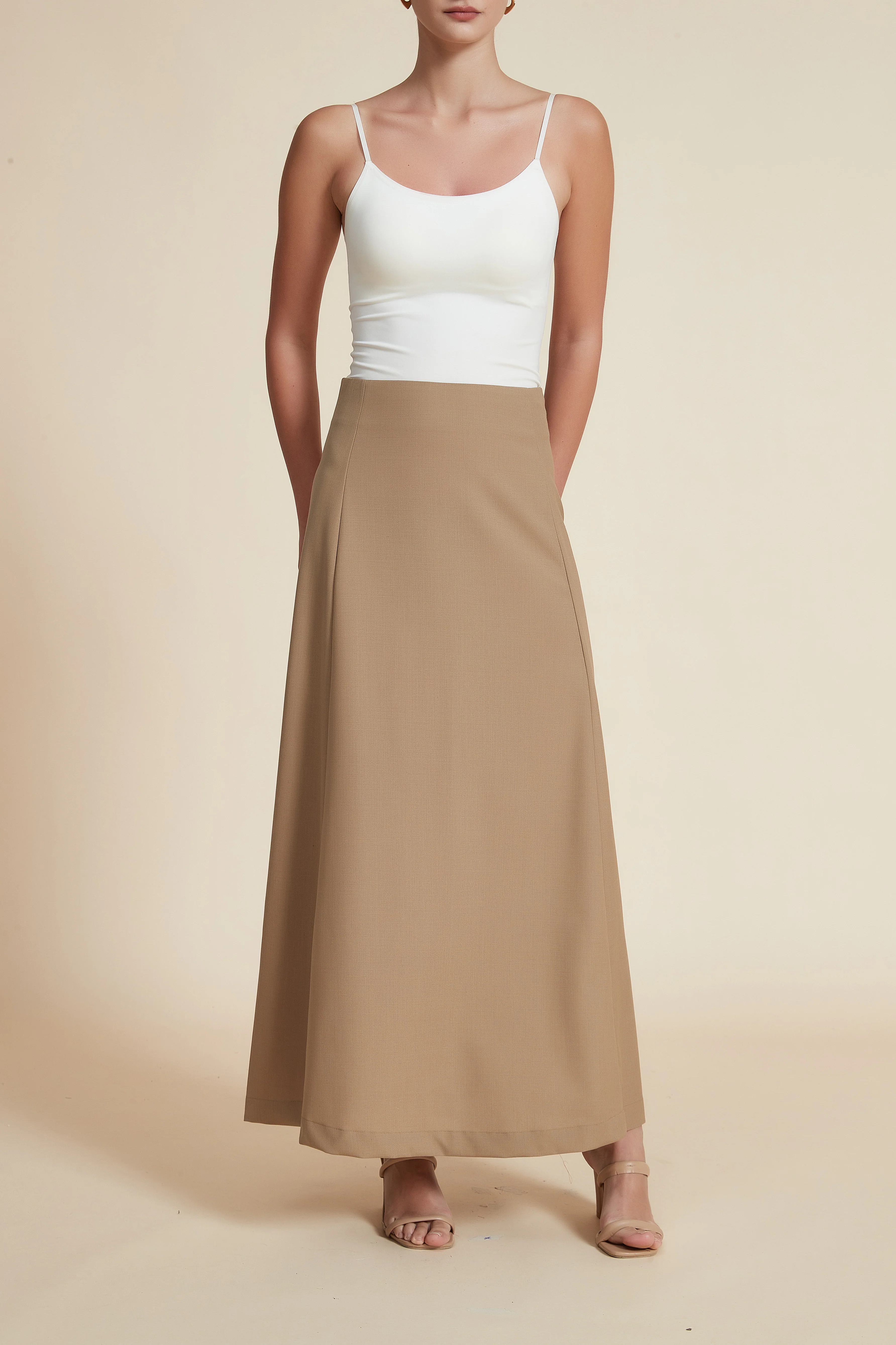 Plain Wide Cut Maxi Skirt - Image 7