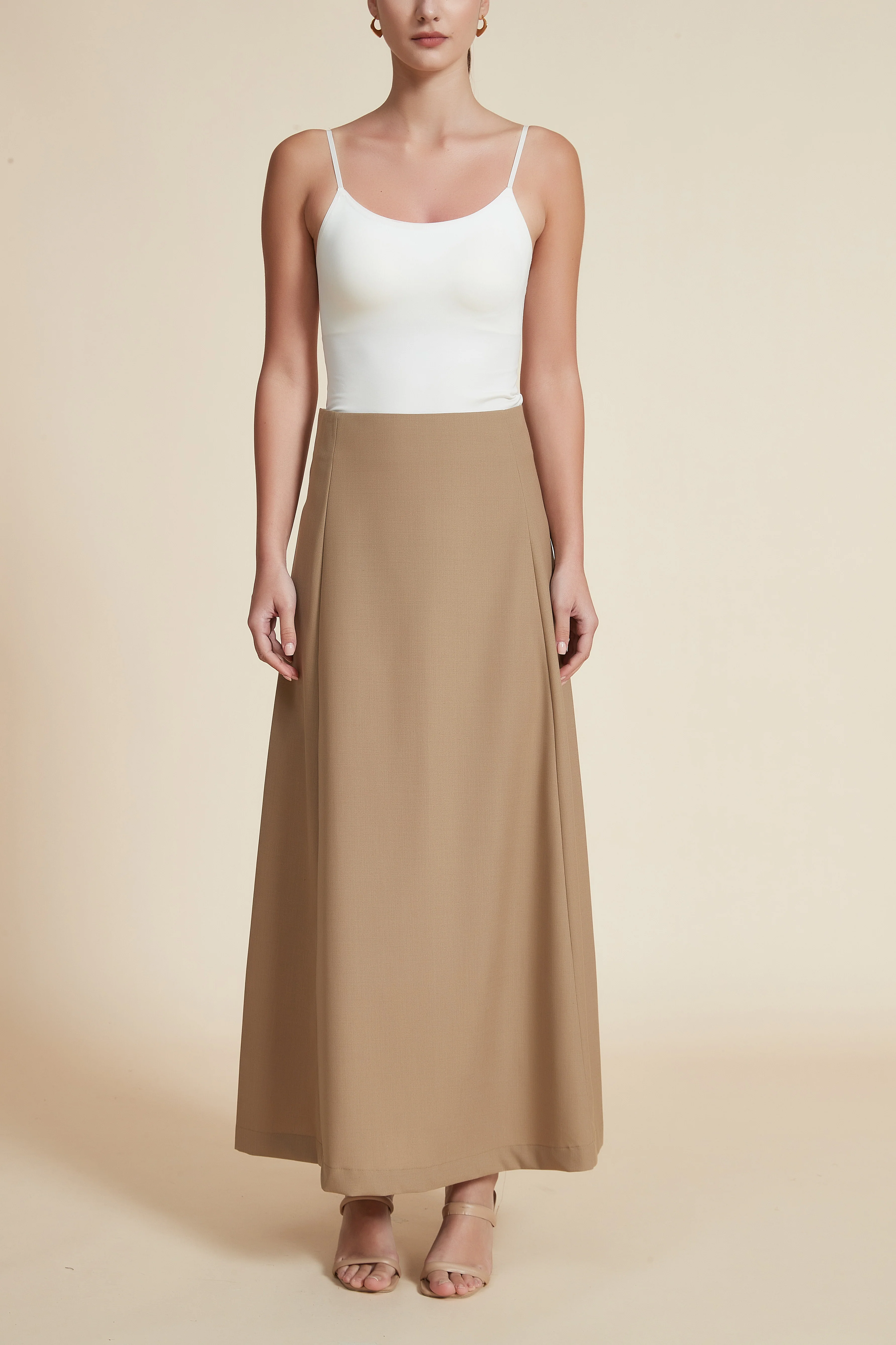 Plain Wide Cut Maxi Skirt - Image 8