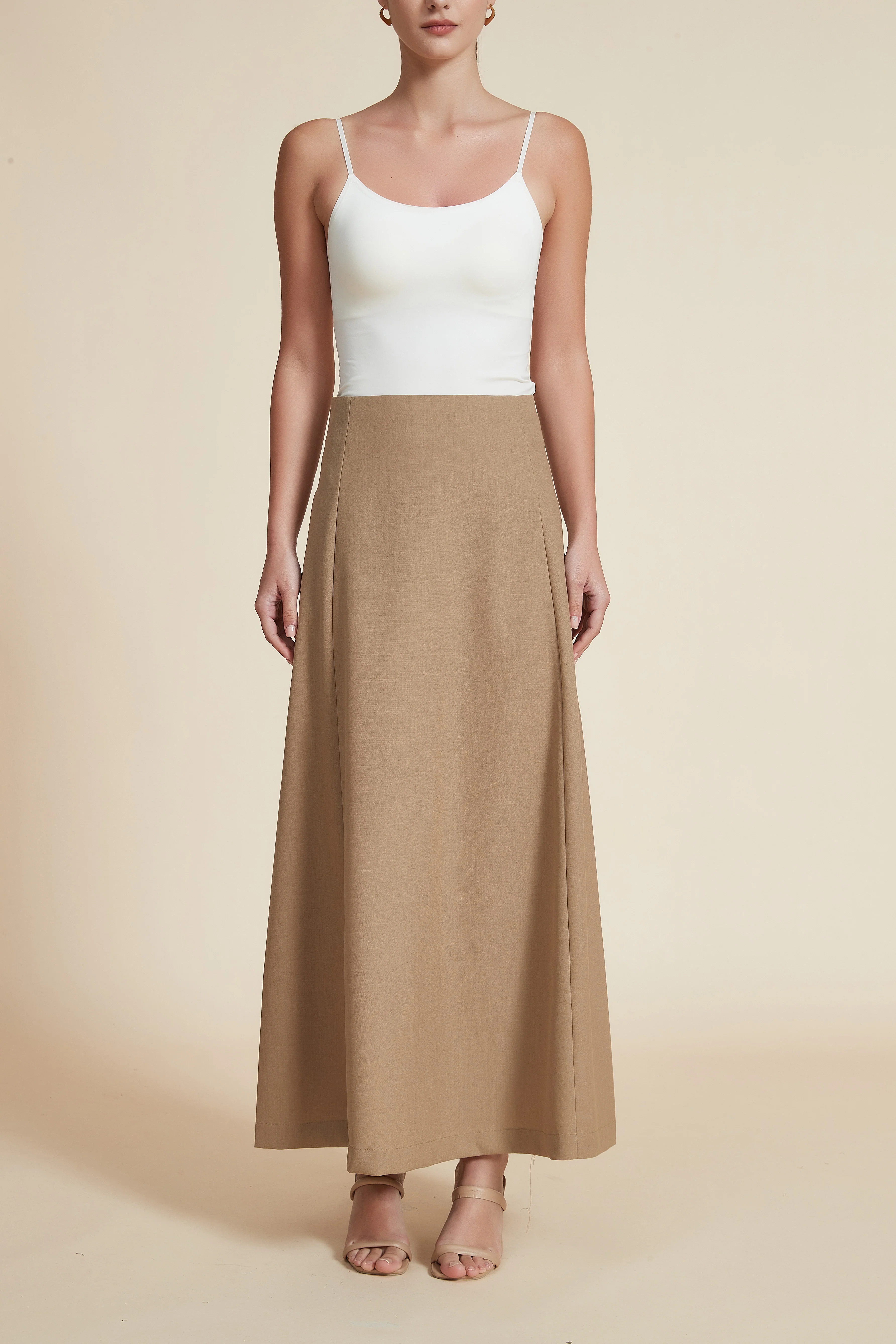Plain Wide Cut Maxi Skirt - Image 9