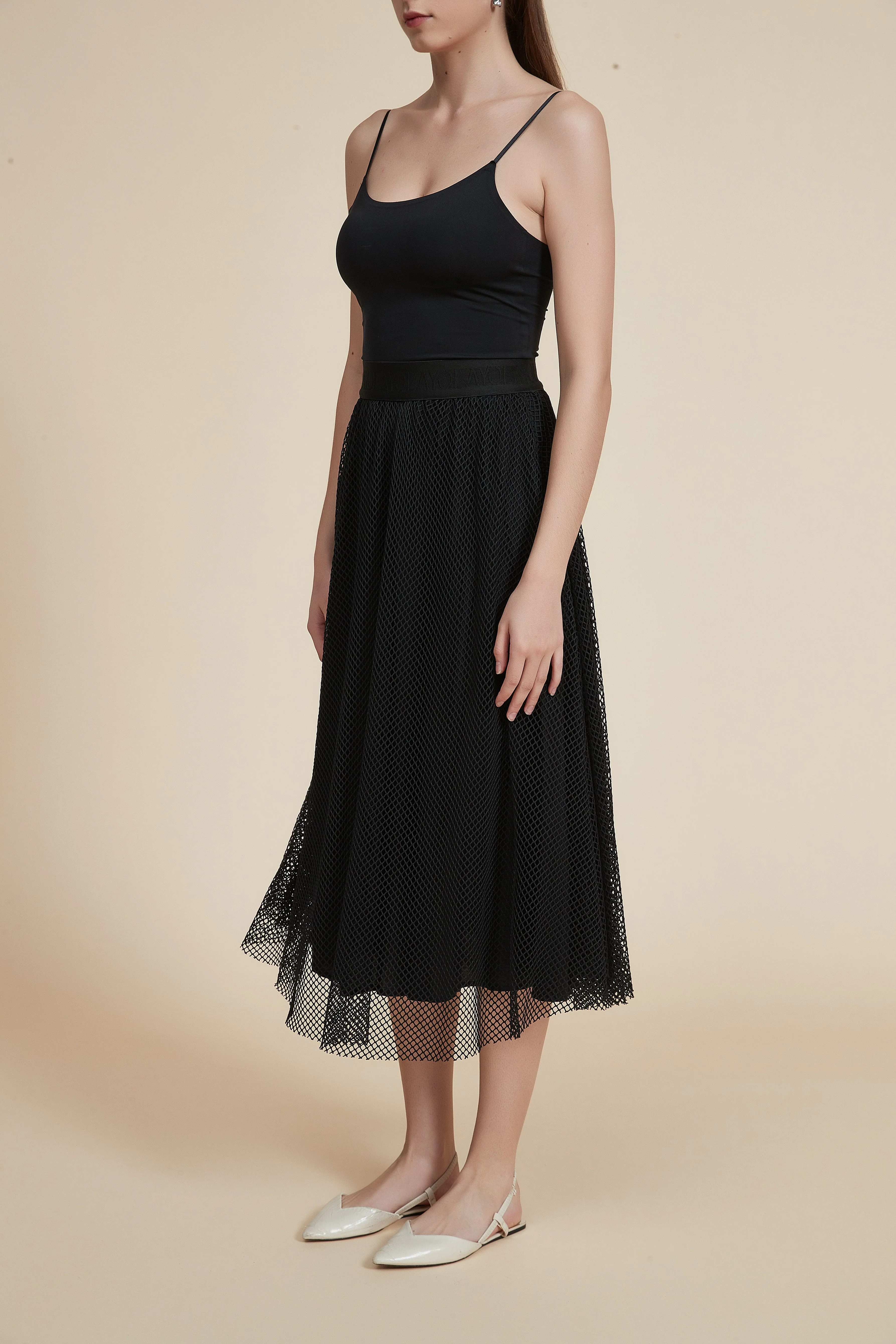 Lace Midi Skirt with Elastic Waistband - Image 6