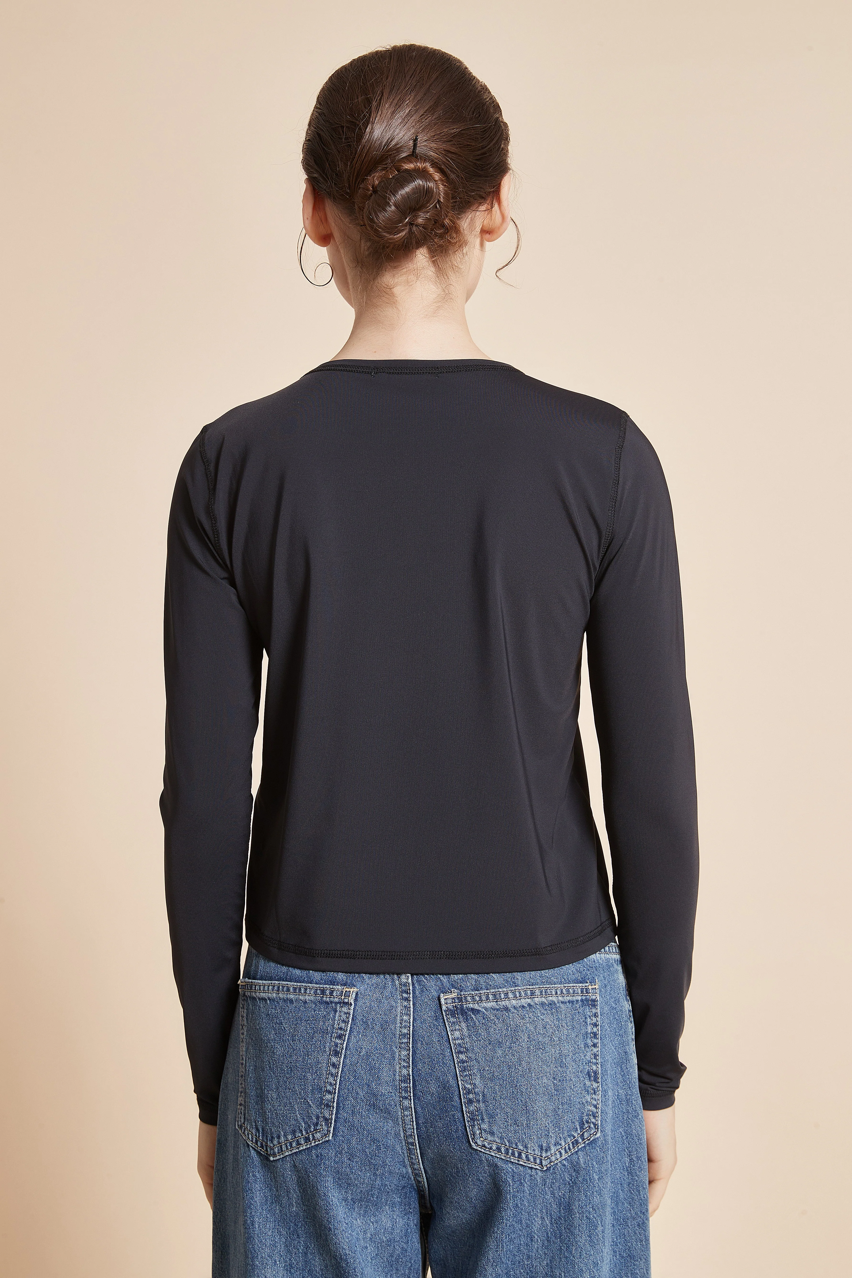 Women'S Plain Long Sleeve Round Neck T-Shirt - Image 15