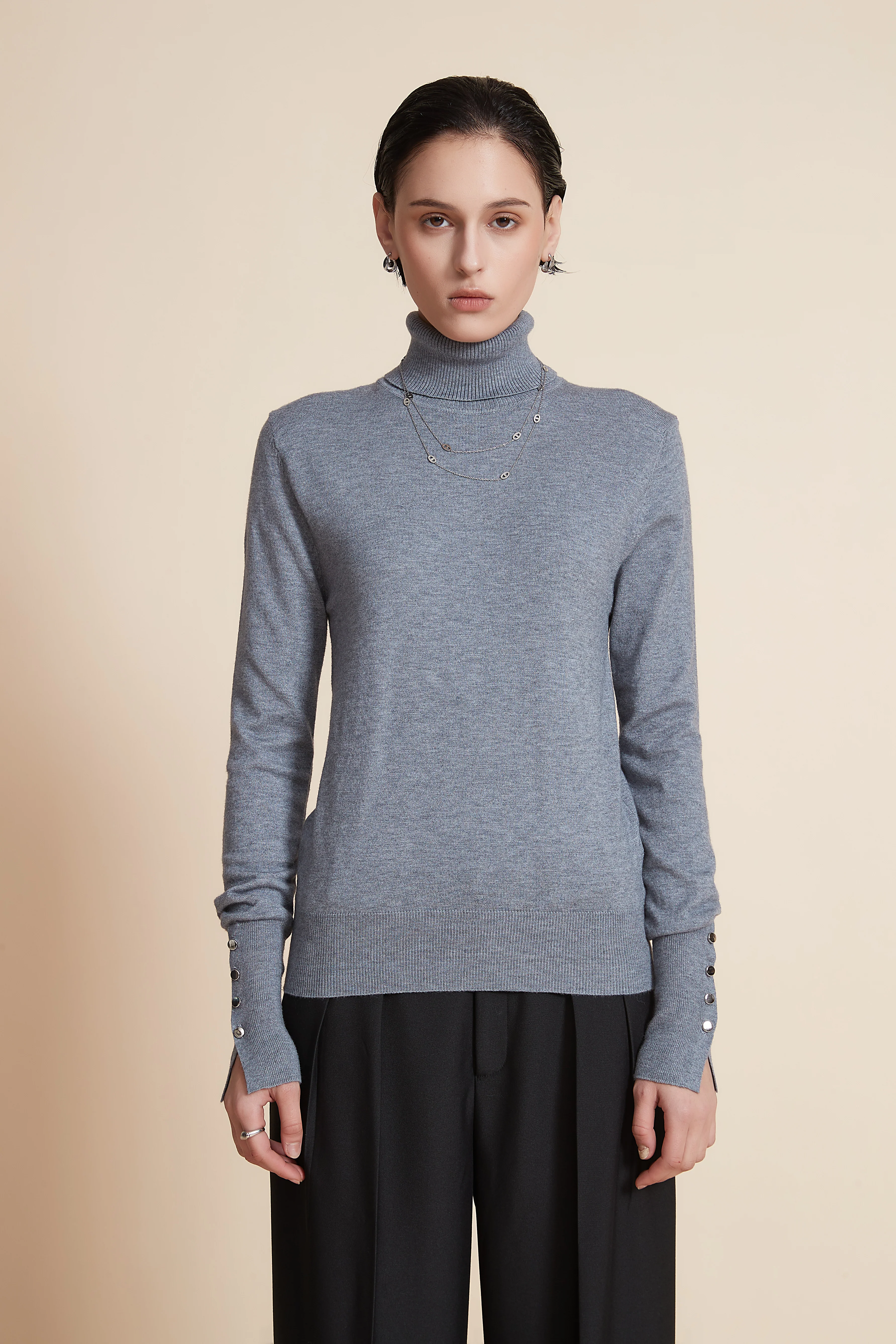 Long Sleeve Turtle Neck Sweater - Image 11