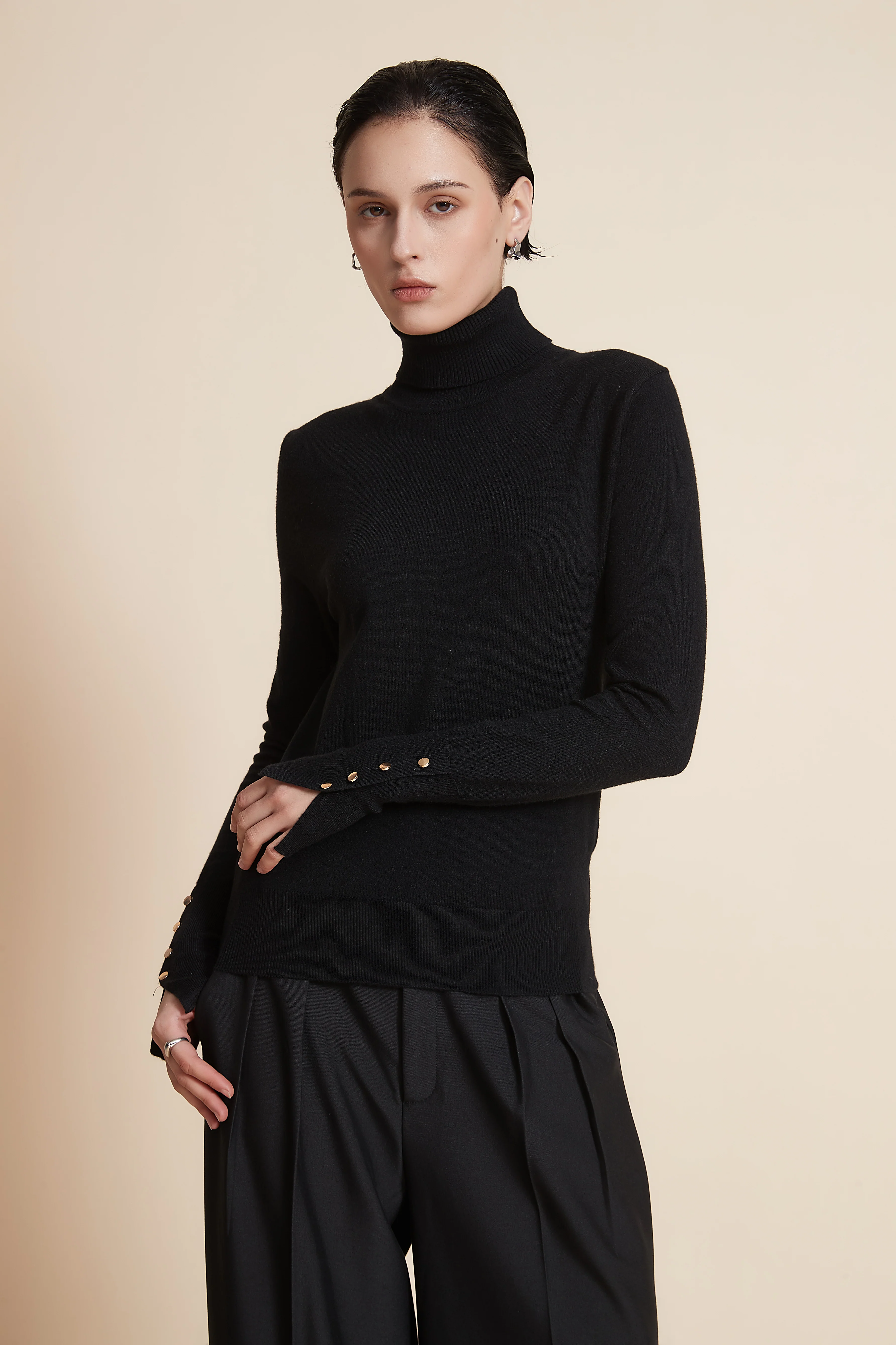Long Sleeve Turtle Neck Sweater - Image 2