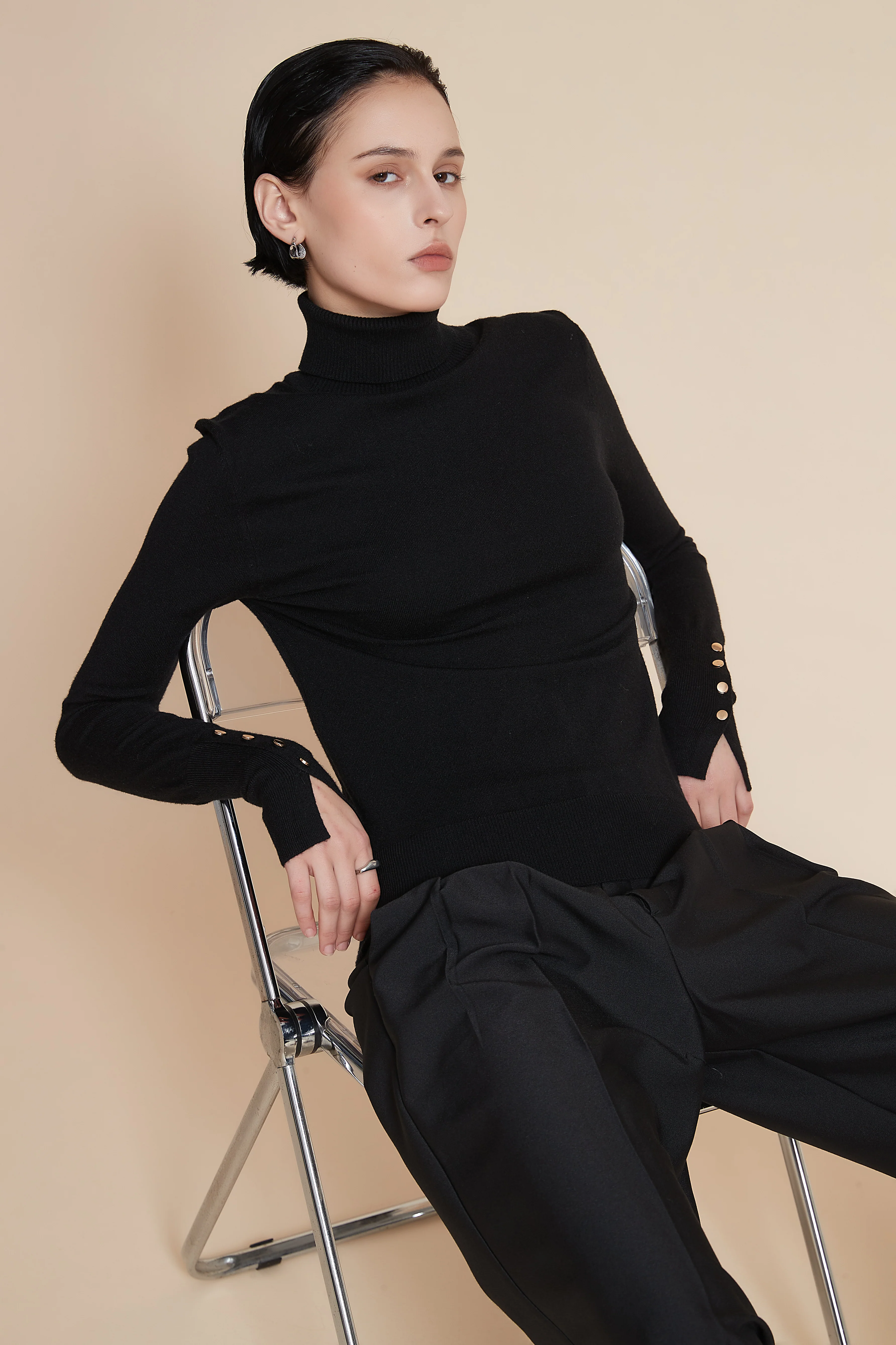 Long Sleeve Turtle Neck Sweater - Image 5