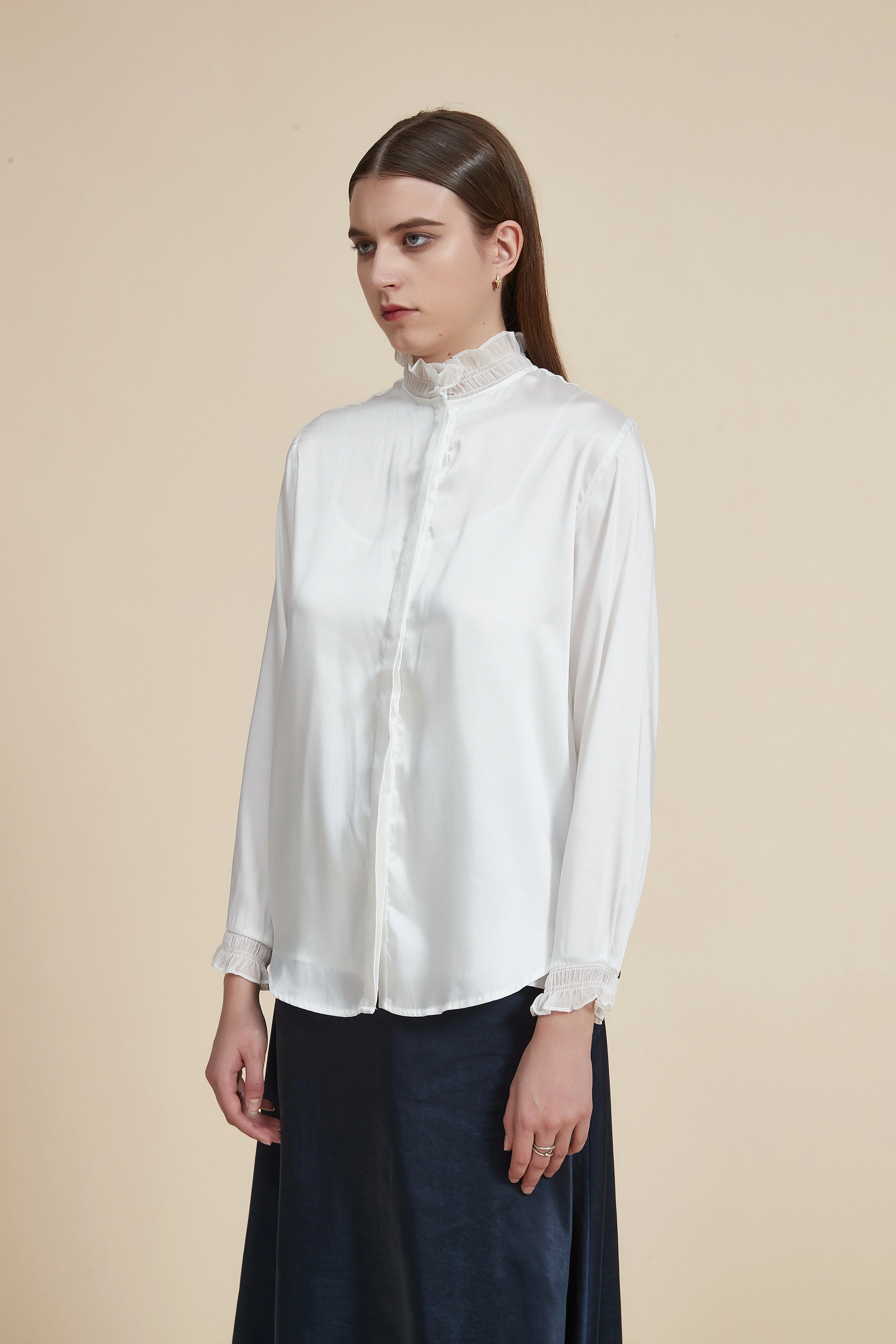 Long Sleeve High Neck Blouse - Image 6