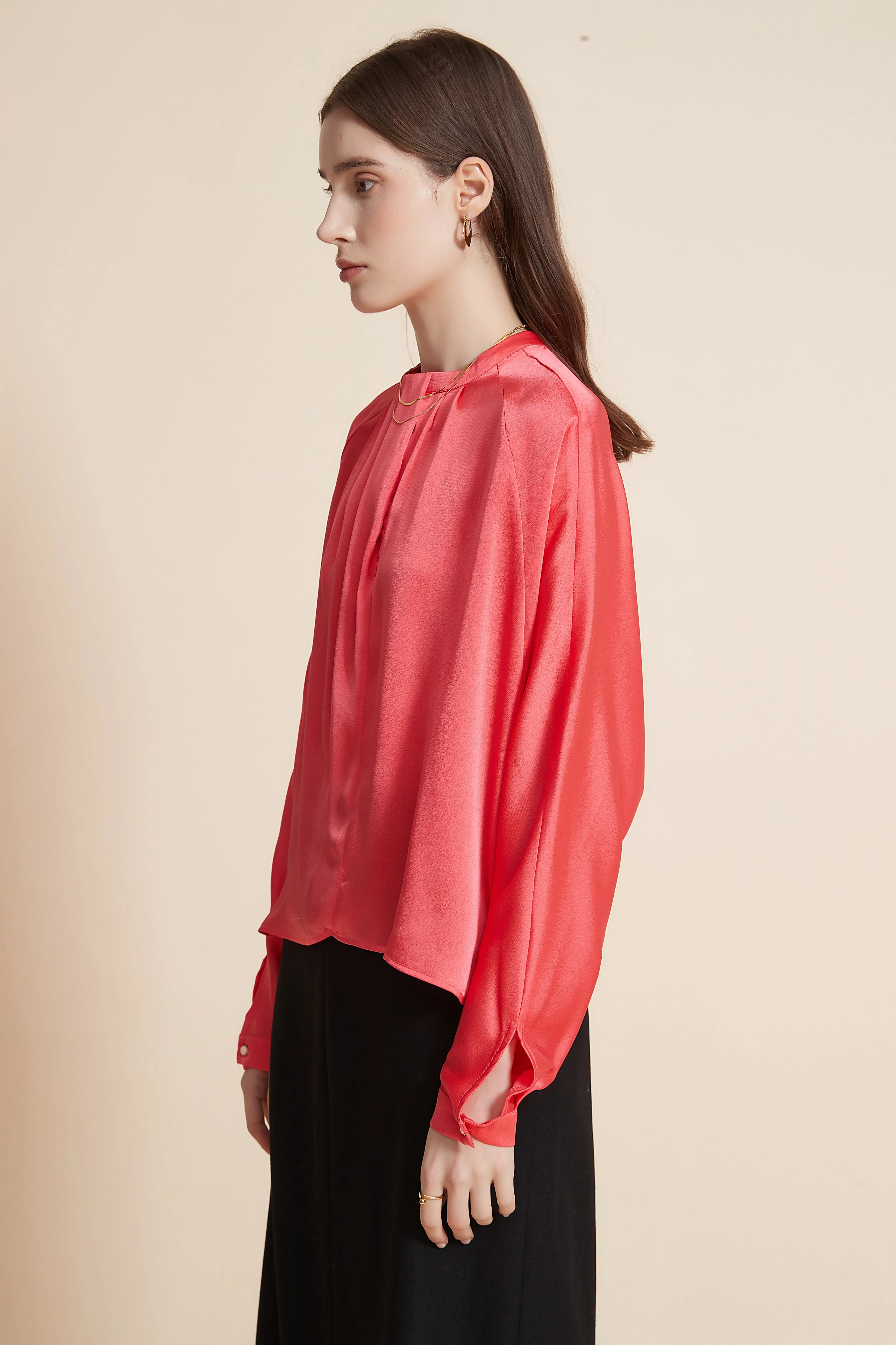 Long Sleeve Ruffled Neck Blouse - Image 2