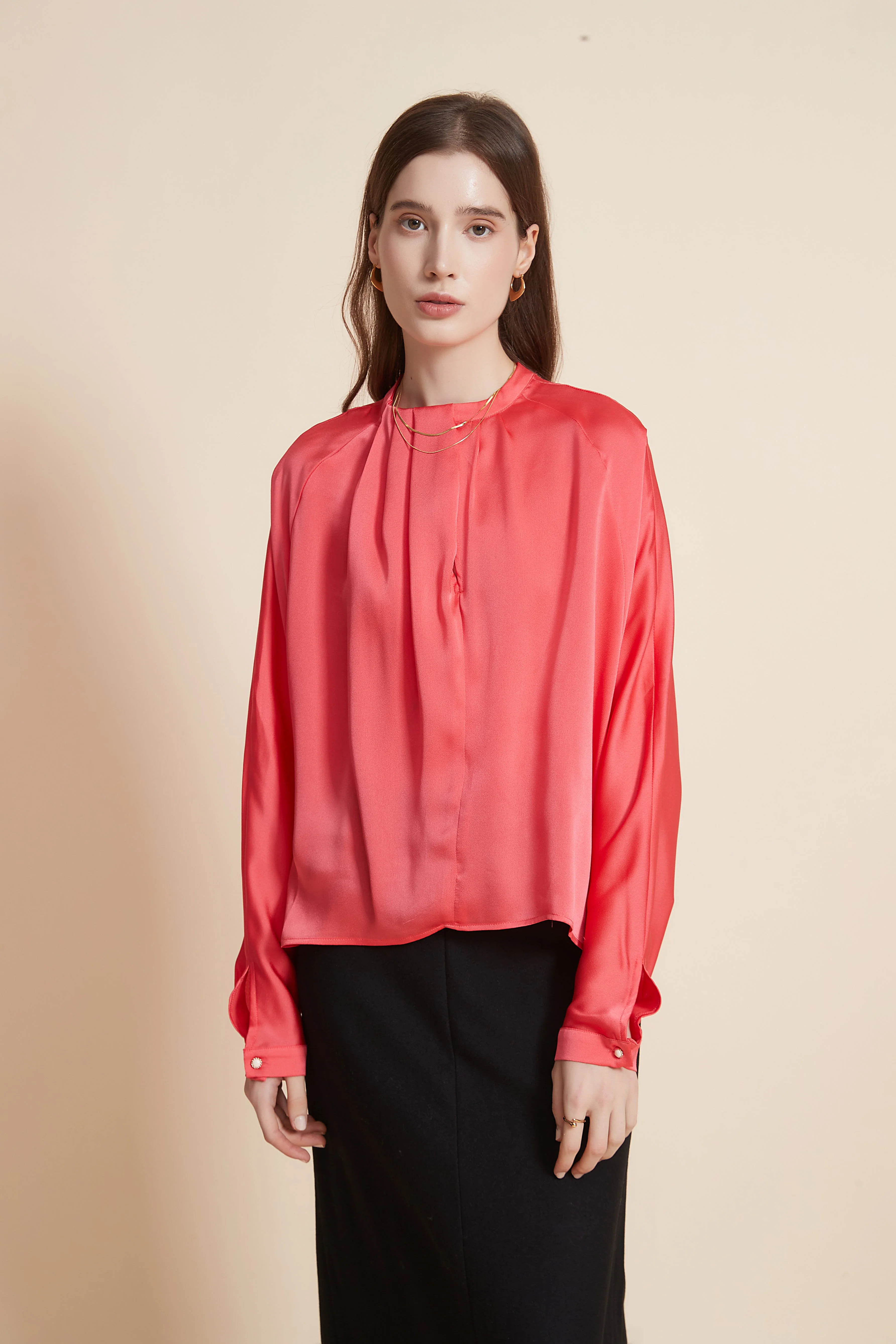 Long Sleeve Ruffled Neck Blouse - Image 4