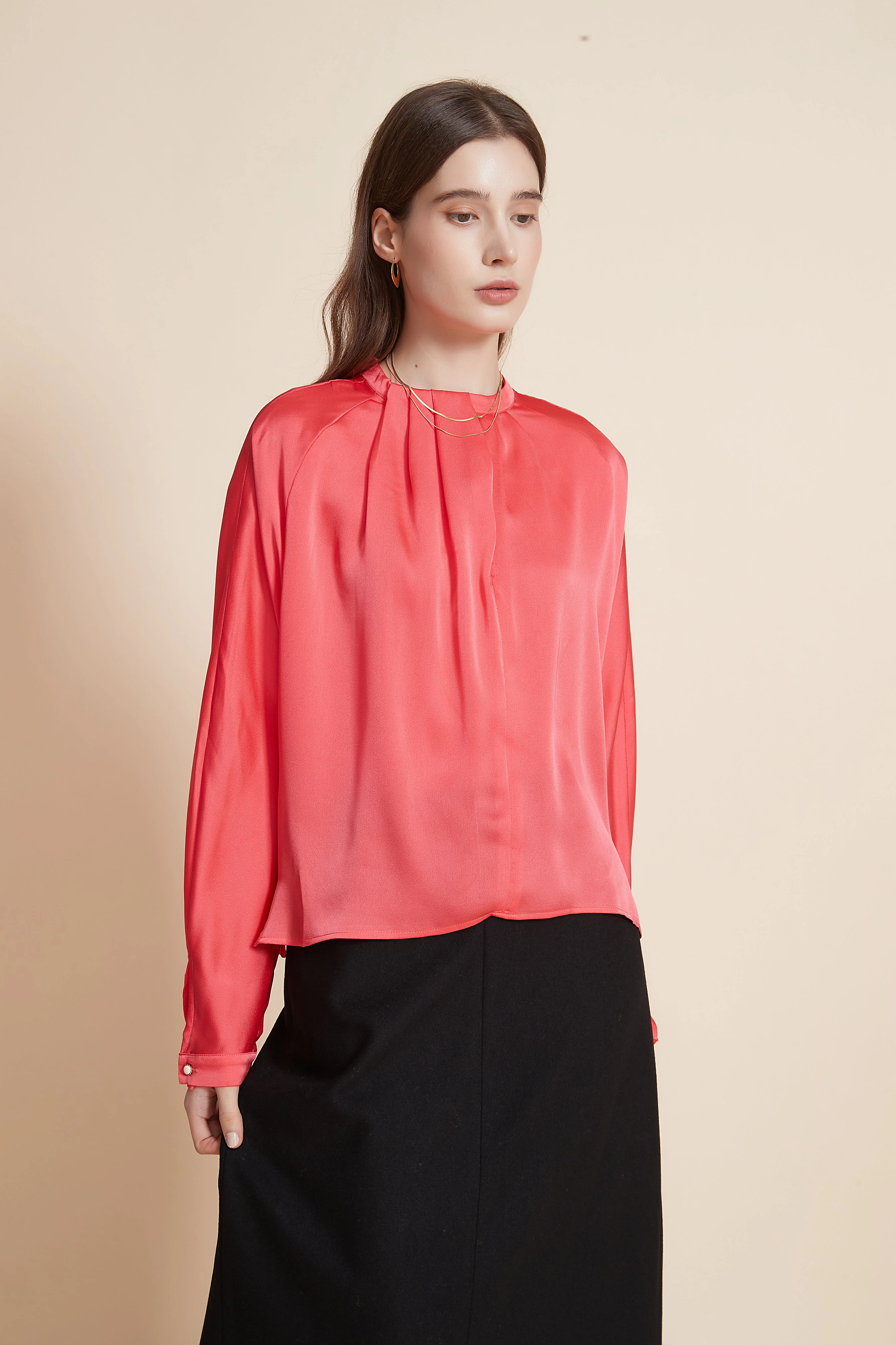 Long Sleeve Ruffled Neck Blouse - Image 5