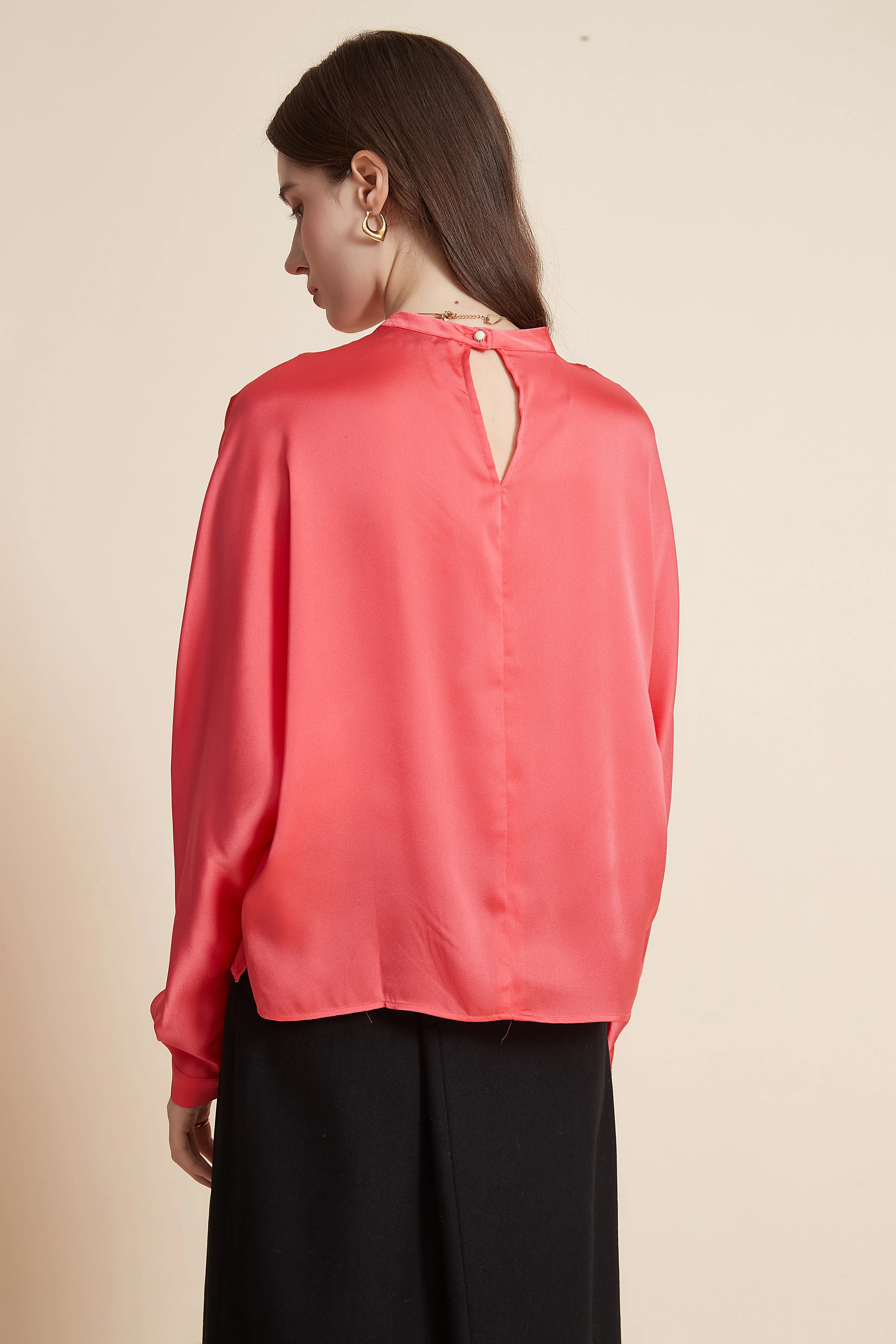 Long Sleeve Ruffled Neck Blouse - Image 7