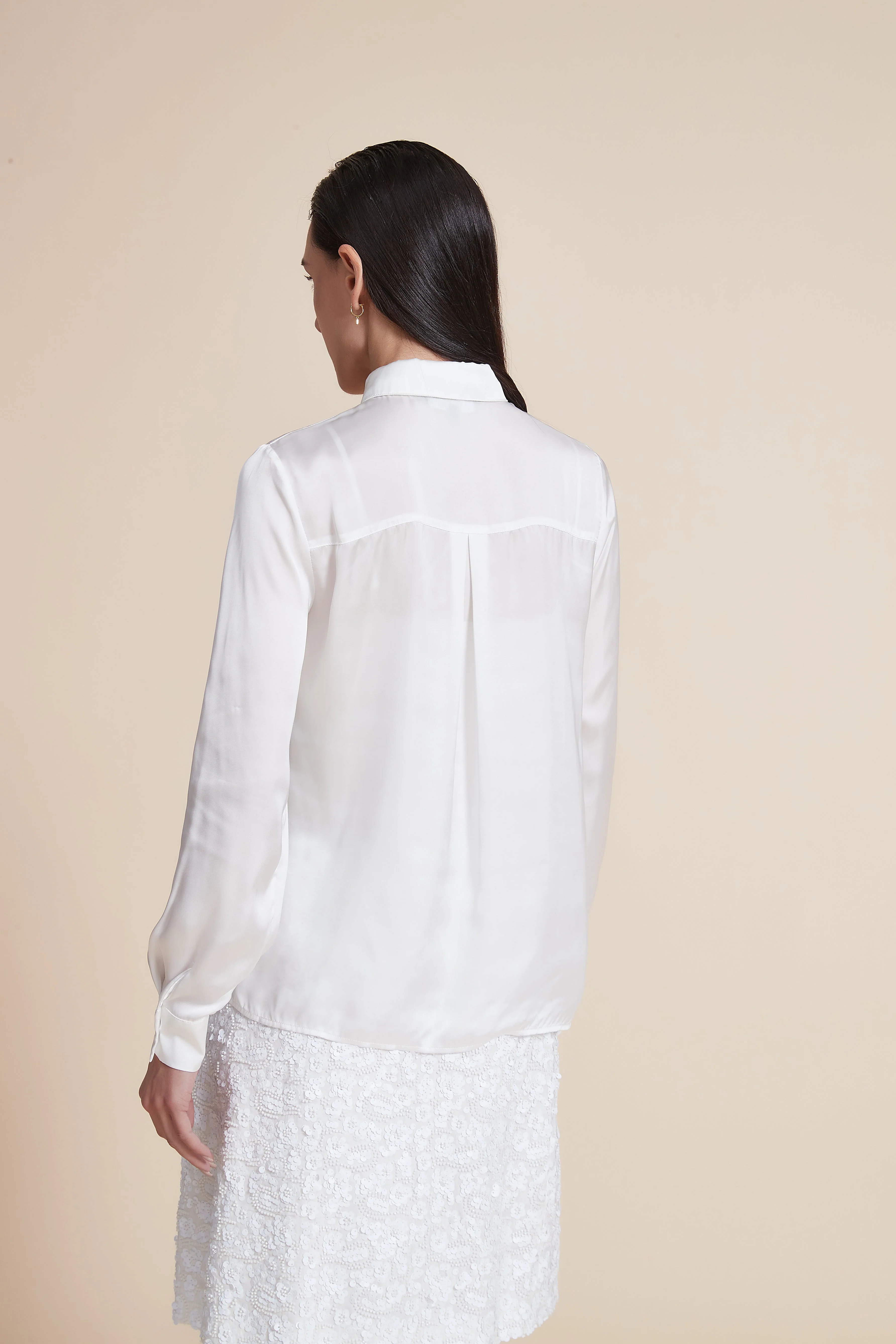 Soft Solid Blouse with Front Buttons - Image 8