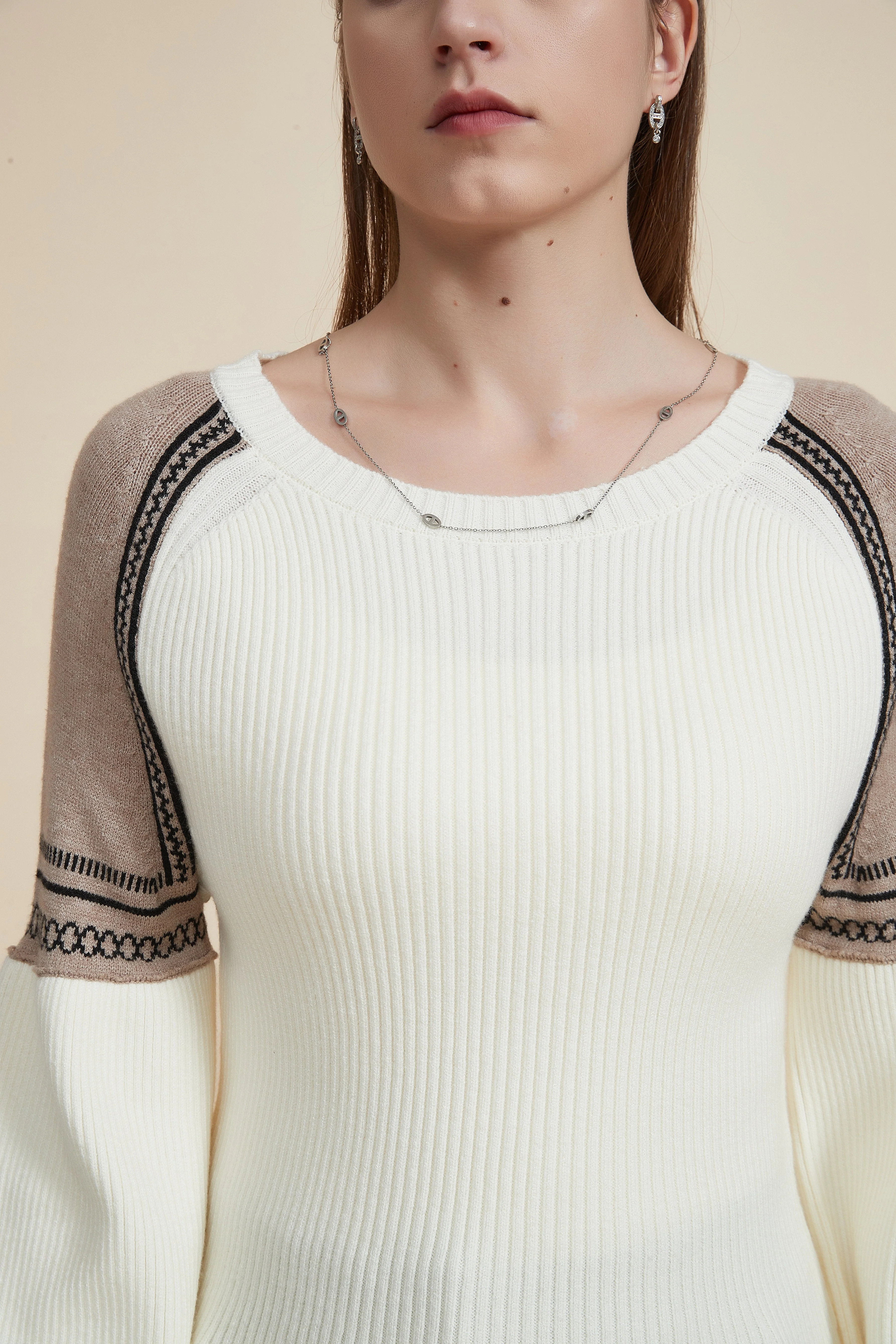 Ribbed long-sleeve puff T-shirt - Image 6