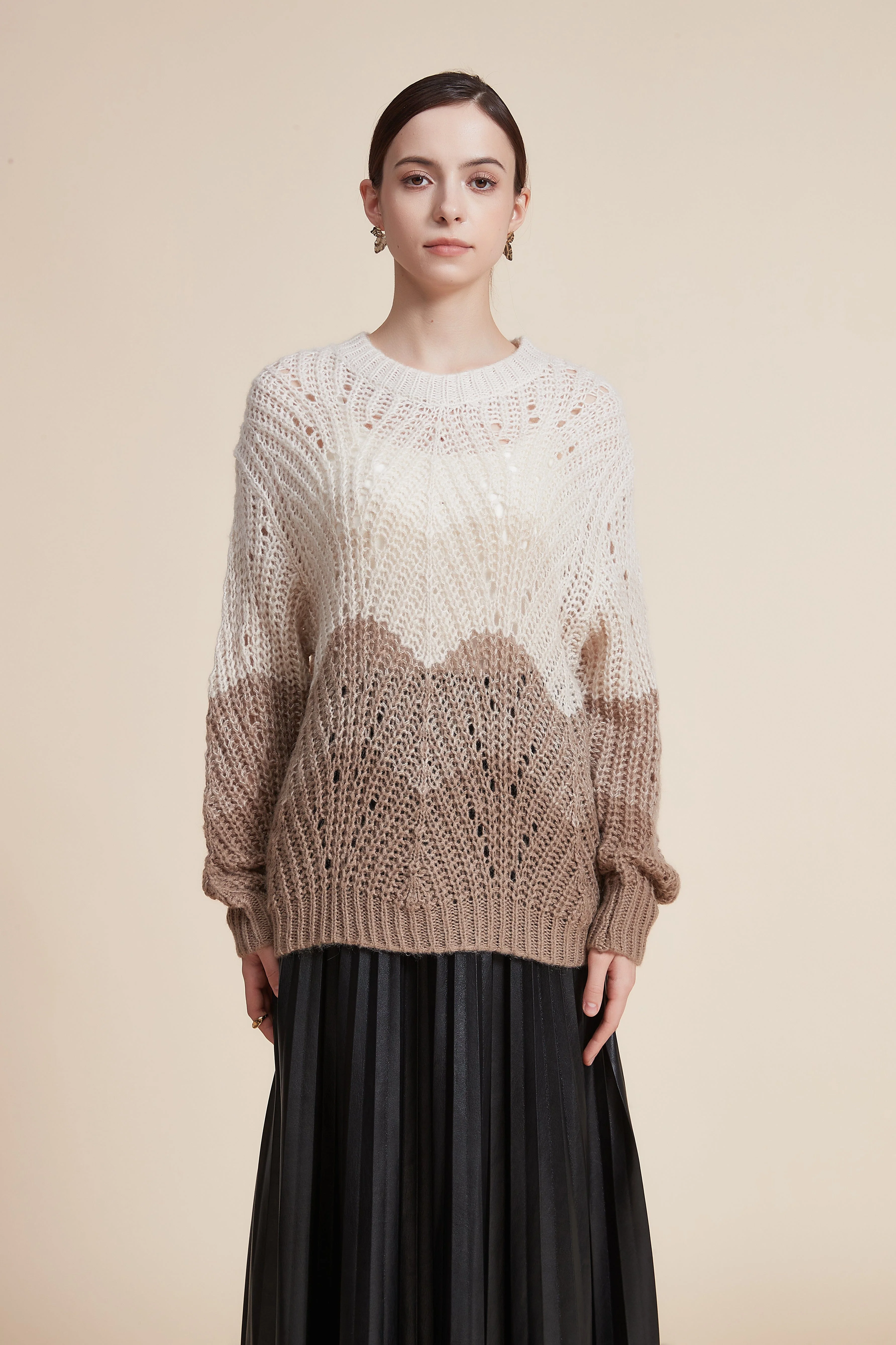 Cozy Ribbed Long Sleeve Top with Round Neck - Image 8